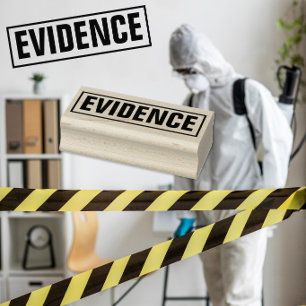 Murder Mystery Game Evidence Box Office Rubber Sta Stamp