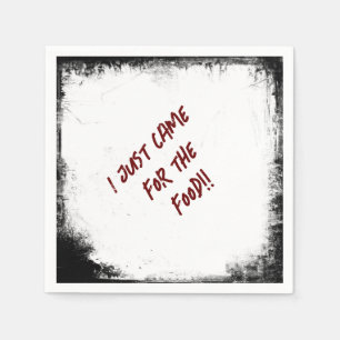 Murder Mystery "I Just Came For The Food" Napkin