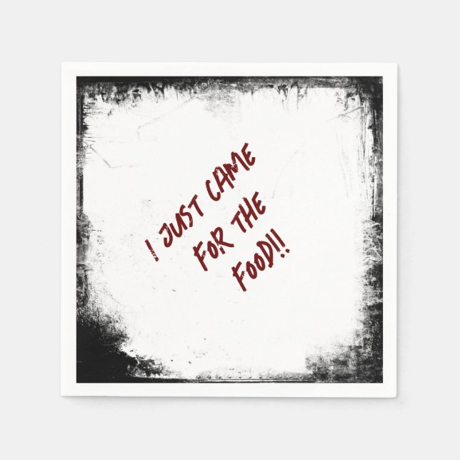 Murder Mystery "I Just Came For The Food" Napkin (Front)