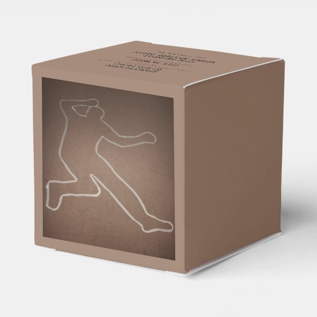 Murder Mystery "Outlined Body" Birthday Favour Box (Back Side)