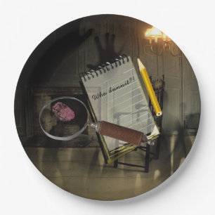 Murder Mystery Paper Plates Crime Scene Customised