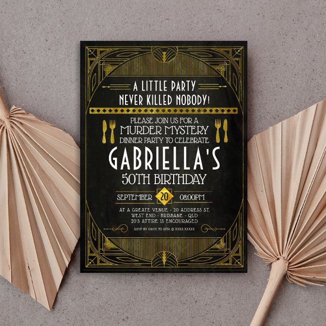 Murder Mystery Party Birthday  Invitation (Creator Uploaded)