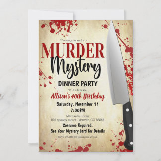 Murder Mystery Party Invitation