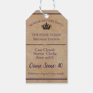 Murder Mystery Party Wine Label   “Whodunit: Anoth