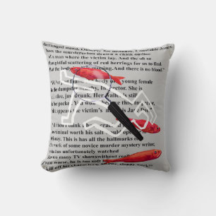Murder mystery writer cushion