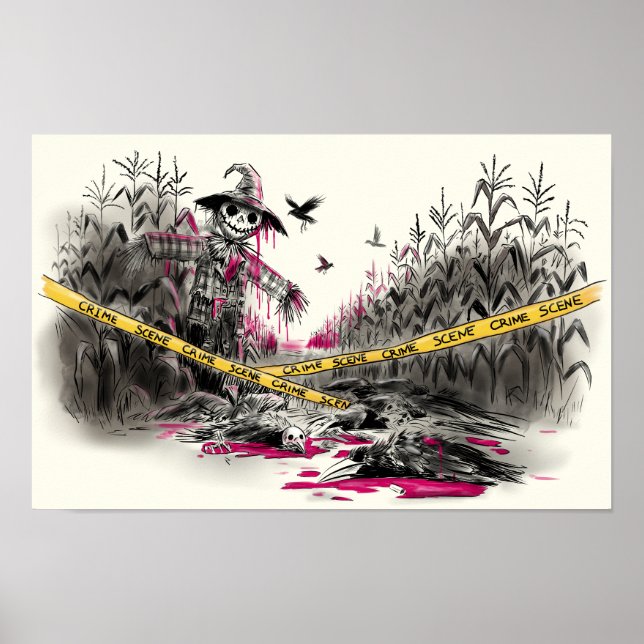 Murder of Crows Illustration Poster (Front)