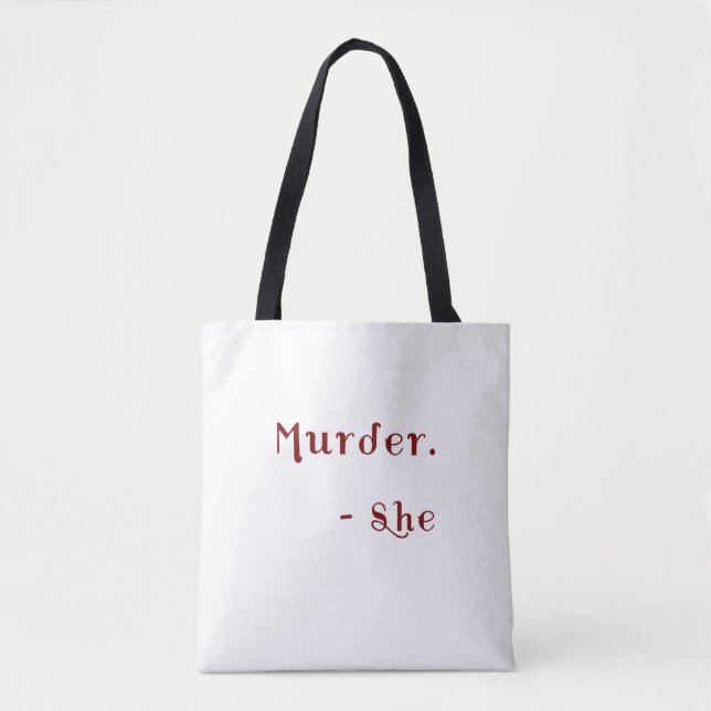 Murder She Wrote Mystery Book Tote Bag (Front)