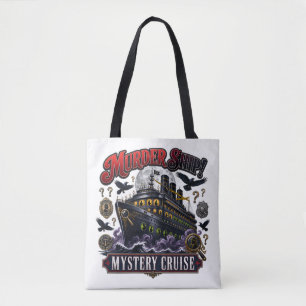 Murder Ship Mystery Cruise Vintage Detective Desig Tote Bag