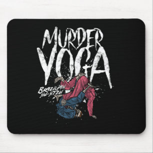 Murder Yoga Funny Brazilian Jiu Jitsu Wrestling Di Mouse Mat