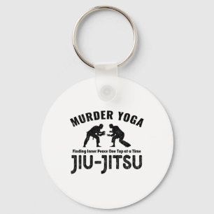 Murder Yoga Funny Jiu-jitsu Inner Peace Grapple _1 Key Ring