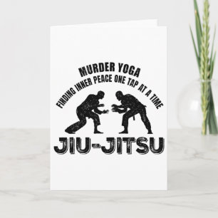 Murder Yoga Inner Peace Jiu-jitsu Funny Grappling Card