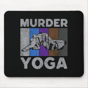 Murder Yoga Vintage BJJ Brazilian Jiu Jitsu Mouse Mat