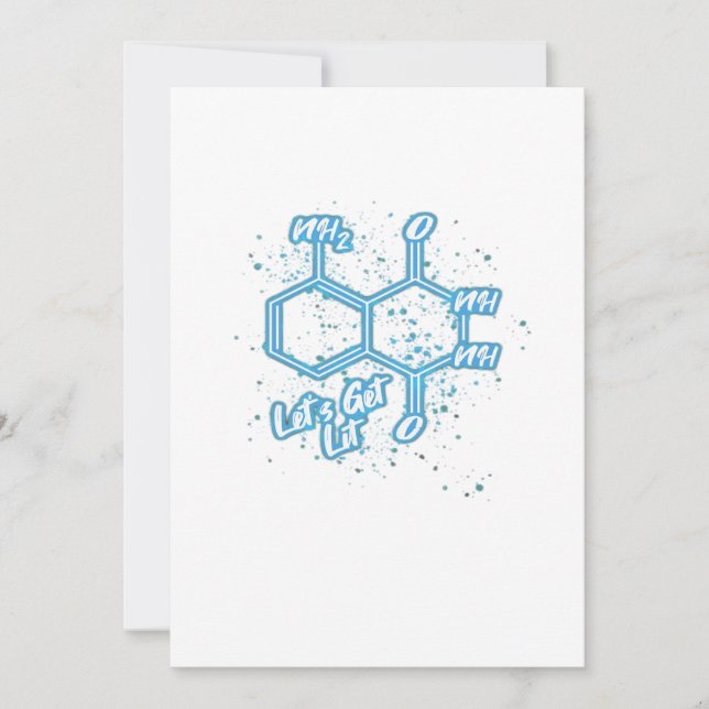 Murderino Crime Lover Luminol Let's Get Lit  Holiday Card (Front)