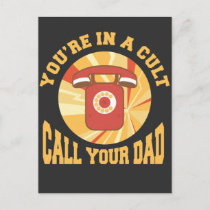 Murderino Cult Call Your Dad True Crime Postcard