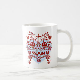Murderino Mug. Red/Blue Coffee Mug