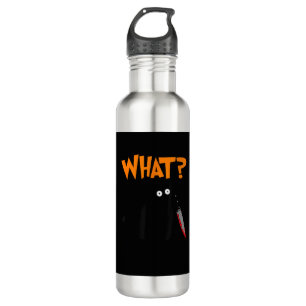 Murderous Cat With Bloody Knife Murderous Black Ca 710 Ml Water Bottle