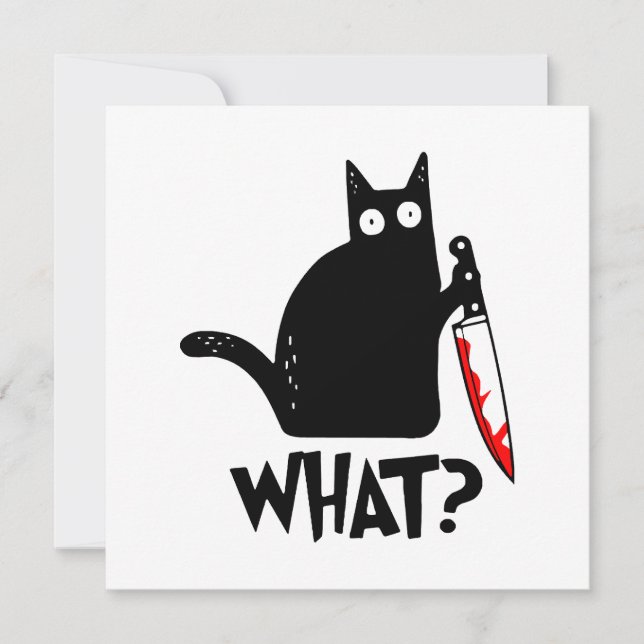 Murderous Cat With Knife (Front)