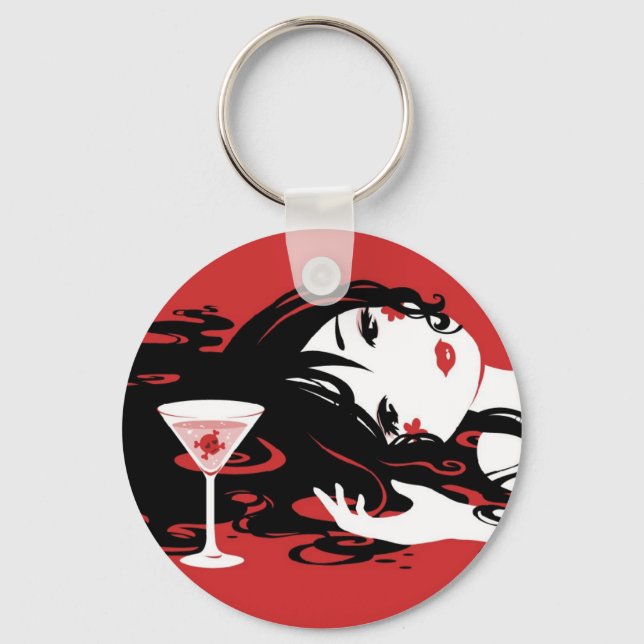 Murderous Martini Keychain (Front)