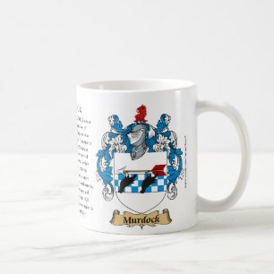 Murdock Family Coat of Arms (Crest) including the Coffee Mug