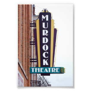 Murdock Theatre Sign, Wichita, Kansas Photo Print