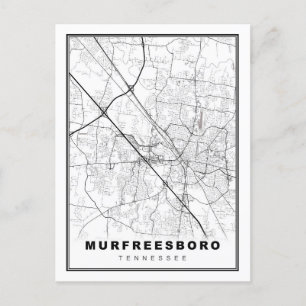 Murfreesboro Map Postcard