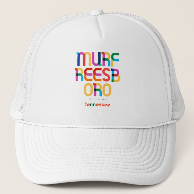 Murfreesboro Tennessee Mid Century, Pop Art, Trucker Hat (Front)