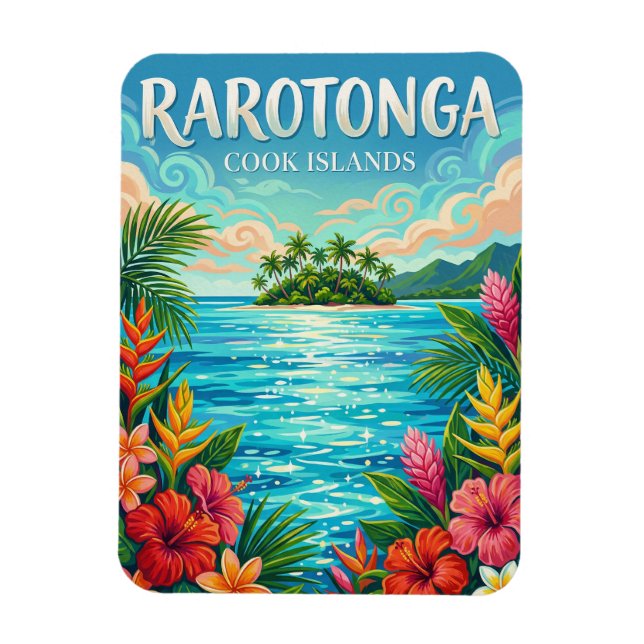Muri Lagoon Cook Islands Magnet (Vertical)