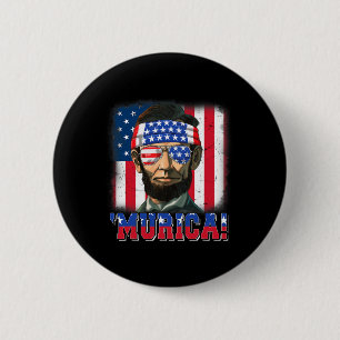Murica Abe Lincoln 4th Of July Murica Patriotic Me 6 Cm Round Badge