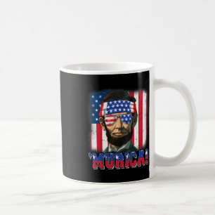 Murica Abe Lincoln 4th Of July Murica Patriotic Me Coffee Mug