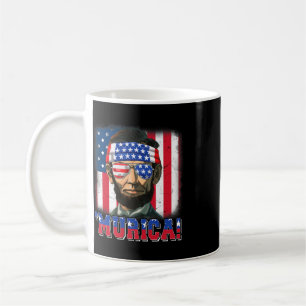 Murica Abe Lincoln 4th Of July Murica Patriotic Me Coffee Mug