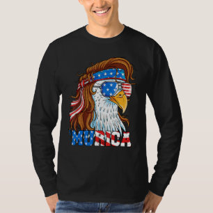 Murica Eagle 4th of July Mullet American Flag Usa T-Shirt