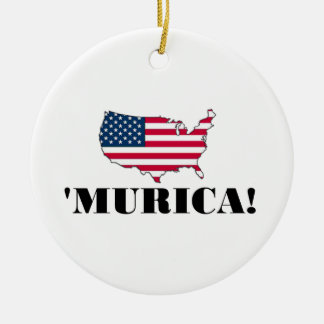 Murica Flag Ceramic Tree Decoration