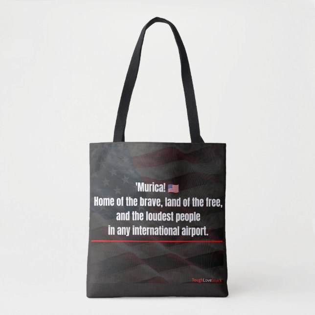 'Murica! Funny Patriotic Tote Bag - 250th (Front)
