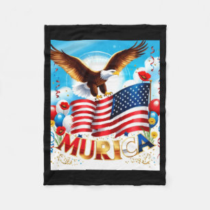 Murica memorial day patriotic usa merica Murica me Fleece Blanket