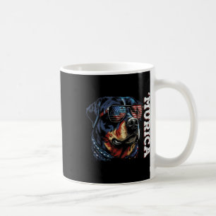 Murica Patriotic Rottweiler 4th Of July Dog  Coffee Mug