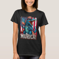Murica T Rex Dinosaur 4th Of July American Flag Us