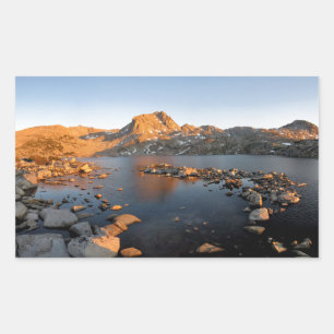 Muriel Lake Sunset near Piute Pass - Sierra Nevada Rectangular Sticker