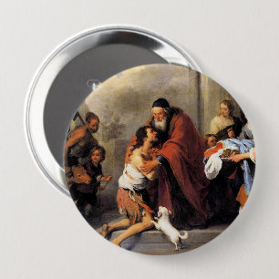 Murillo -- Return of the Prodigal Son 10 Cm Round Badge