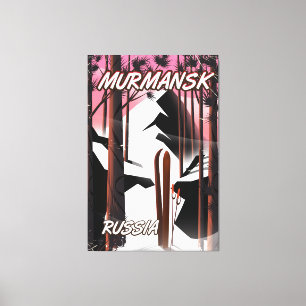 Murmansk Russian travel poster Canvas Print
