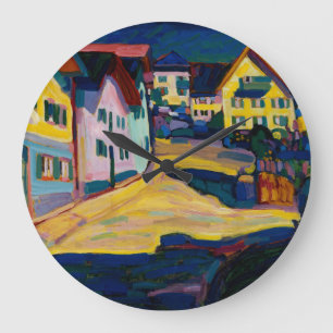 Murnau Burggrabenstrasse 1 - Wassily Kandinsky Large Clock
