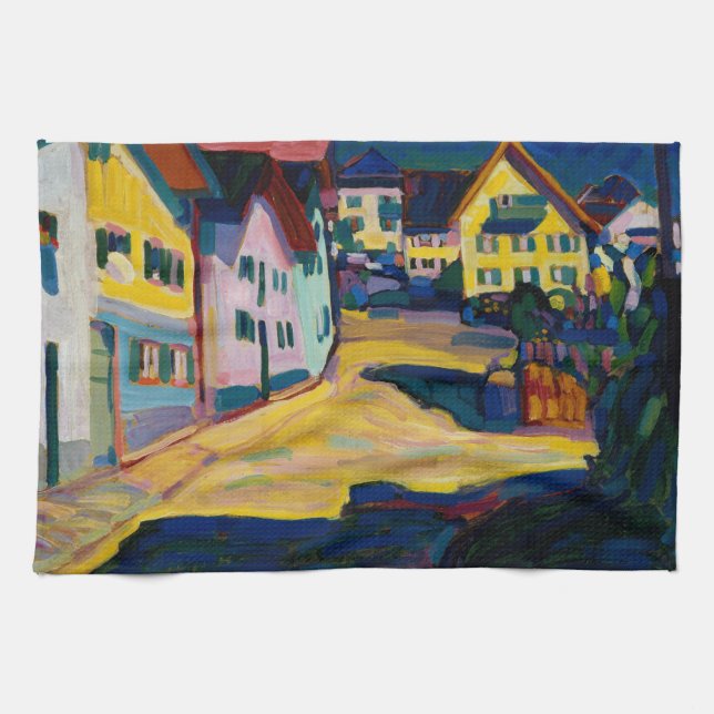 Murnau Burggrabenstrasse 1 - Wassily Kandinsky Tea Towel (Horizontal)