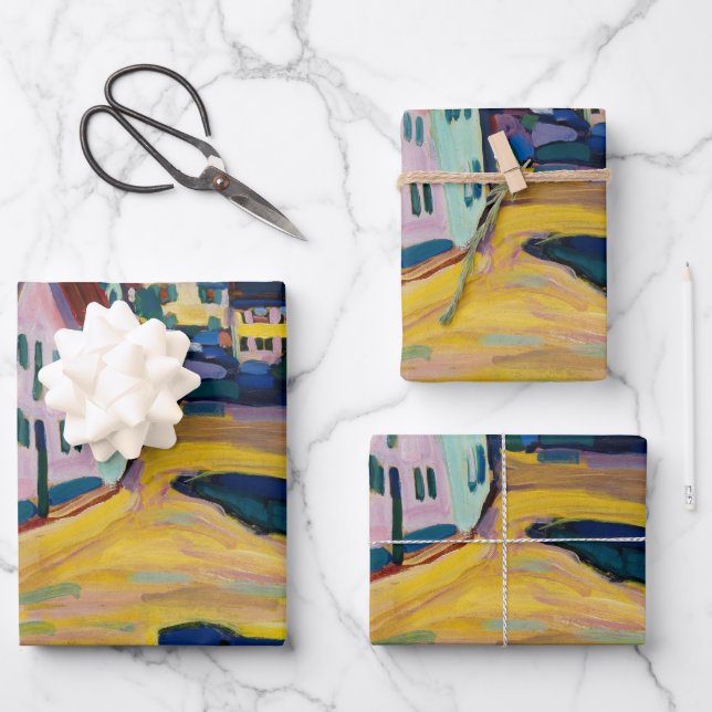Murnau Burggrabenstrasse 1 - Wassily Kandinsky Wrapping Paper Sheet (Front)