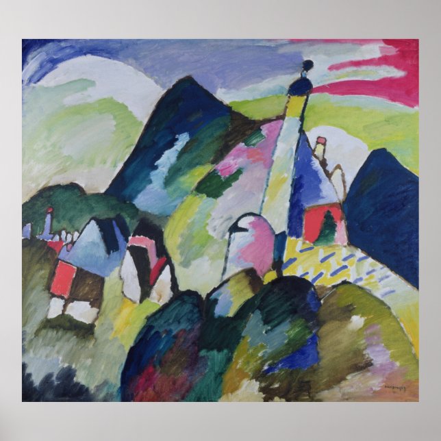 Murnau with Church II, 1910 Poster (Front)