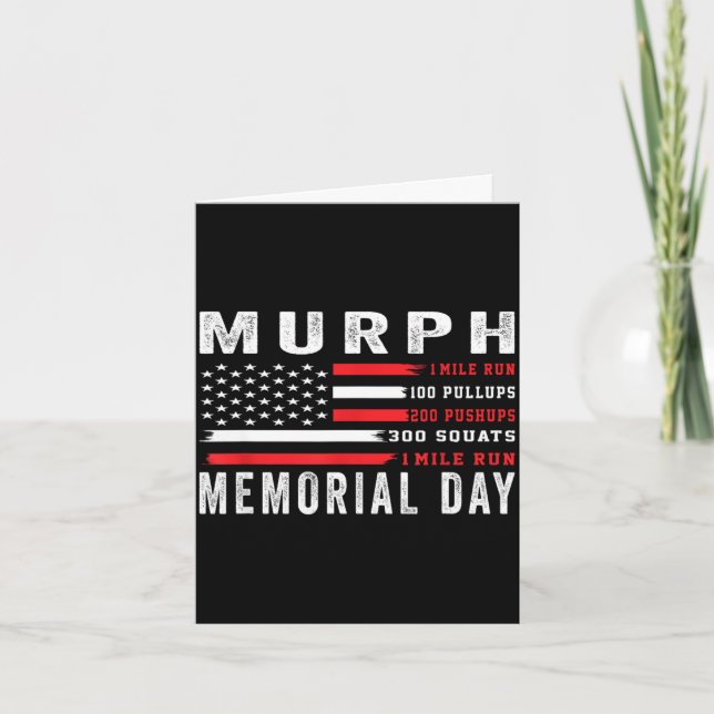 Murph challenge american memorial day workout gym  card (Front)