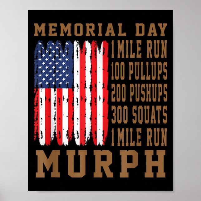 Murph challenge memorial day workout american Murp Poster (Front)