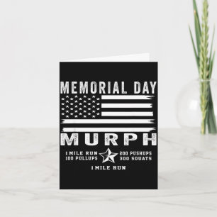 Murph challenge memorial day workout gym us flag M Card