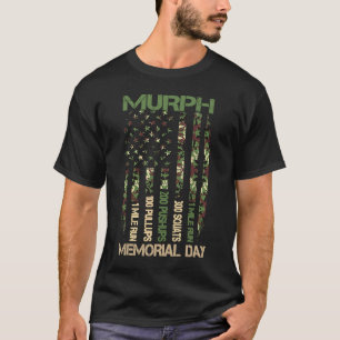 Murph Challenge  Memorial Day Workout WOD Camo Gym T-Shirt