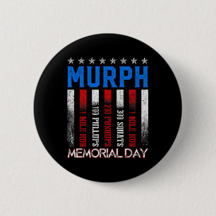 Murph Workout Exercise Challenge Murph Memorial 6 Cm Round Badge