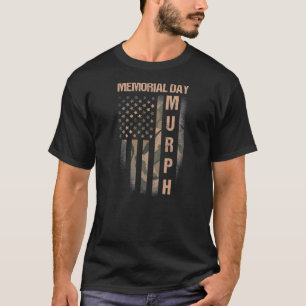 Murph Workout Patrioticic Memorial Day Camo T-Shirt