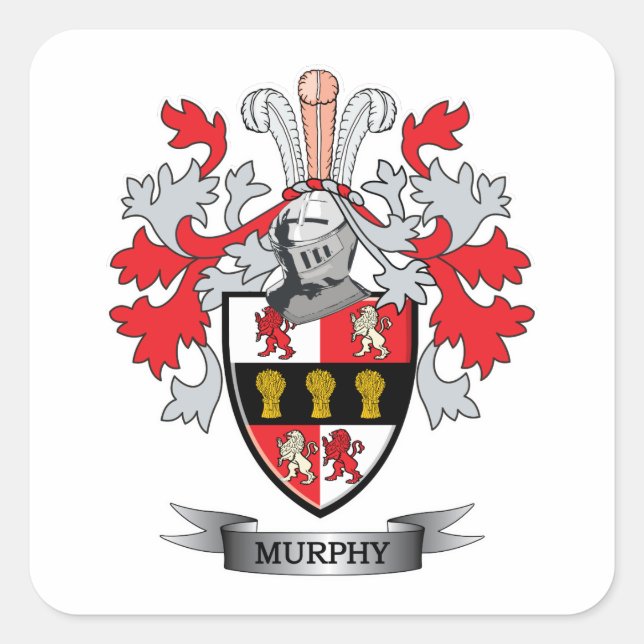 Murphy Coat of Arms Square Sticker (Front)